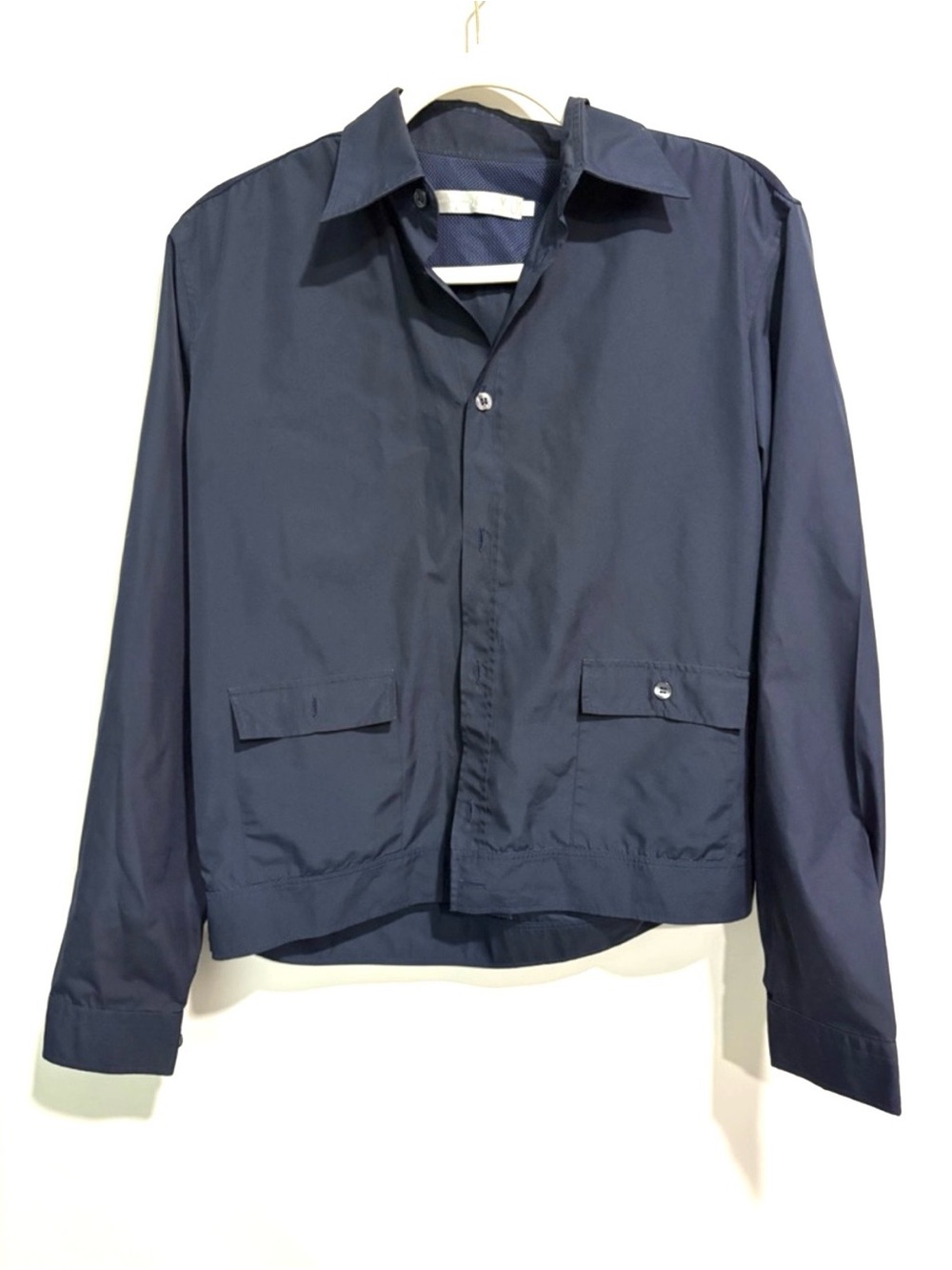Vestium Officina Men's Lightweight Navy Lightweight Button-Front Jacket